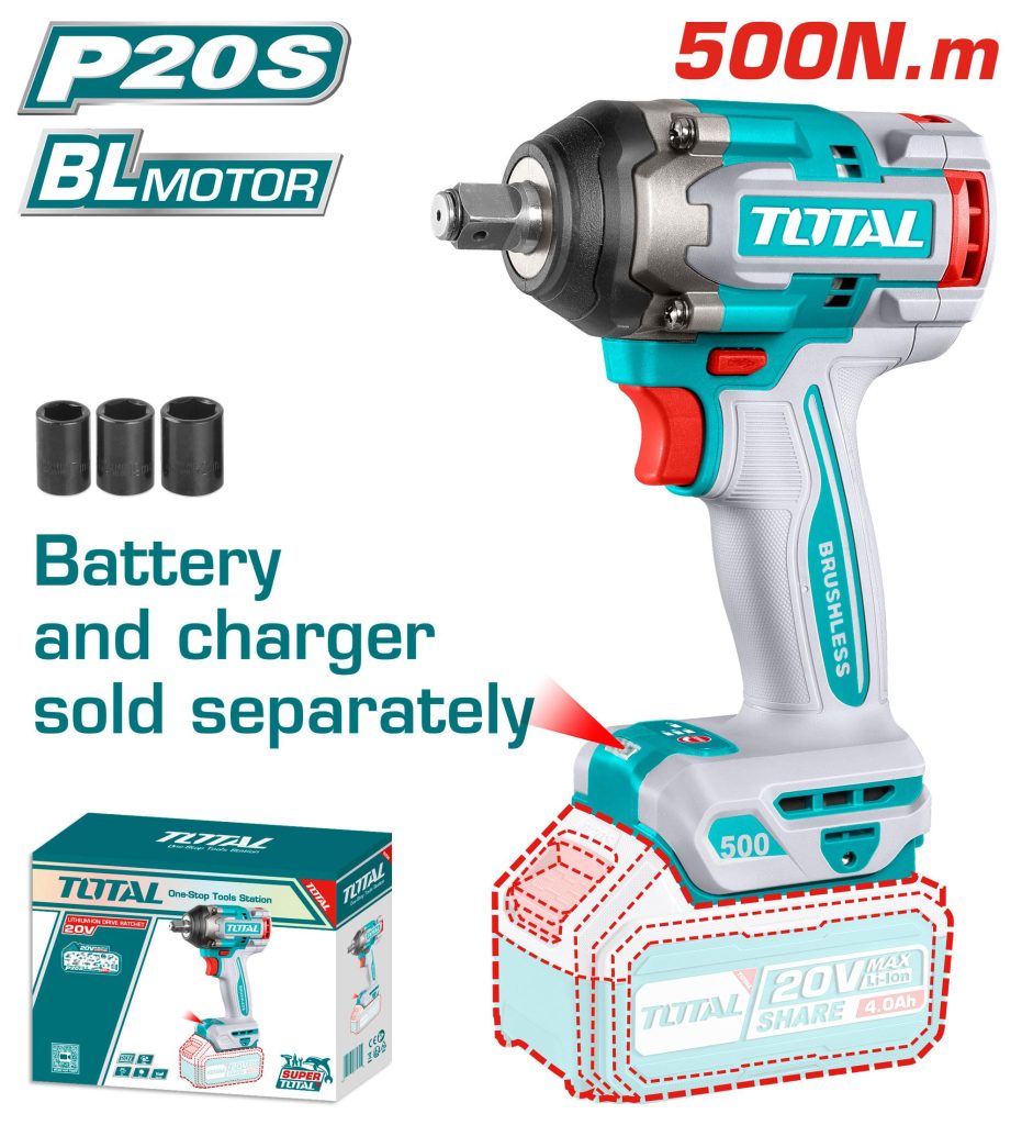 دريل امباكت (Impact Wrench) بطارية 20 فولت - 400 نيوتن | 2 أمبير