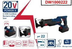 منشار أمامي سرعات 20 فولت + 2 بطارية 2 أمبير | بطارية