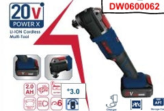 صاروخ متعدد الاغراض 20 فولت - سرعات + 2 بطارية 2 أمبير | بطارية