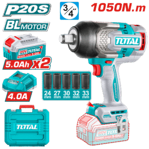 دريل 1050 نيوتن 20 فولت مع 2 بطارية 5 امبير و شاحن